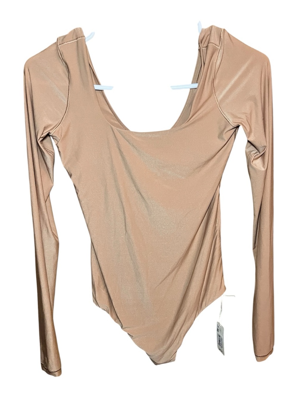 aerie Nude Long-Sleeve Scoop Neck Bodysuit